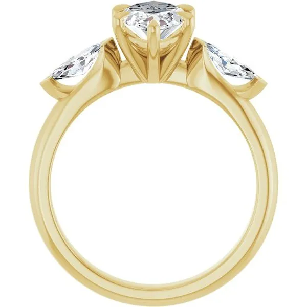 Claw-Prong Three-Stone Engagement Ring Image 2 Northwood Jewelers Northwood, OH