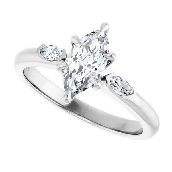 Claw-Prong Three-Stone Engagement Ring Image 5 Paul James Jewelers Angels Camp, CA