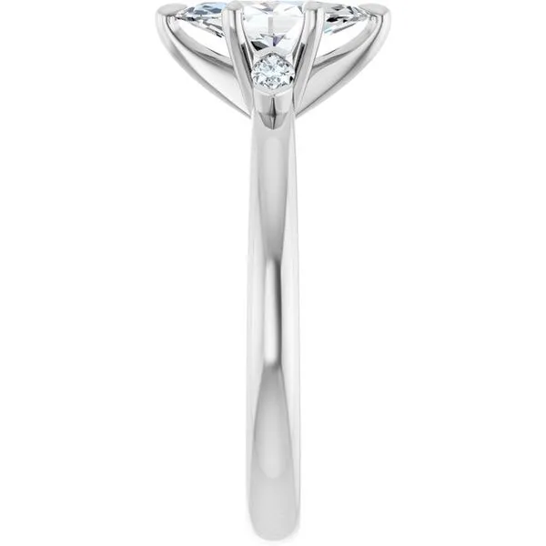 Claw-Prong Three-Stone Engagement Ring Image 4 Shipley's Fine Jewelry Hampstead, MD