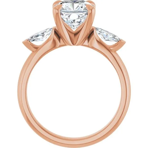 Claw-Prong Three-Stone Engagement Ring Image 2 Don's Jewelry & Design Washington, IA