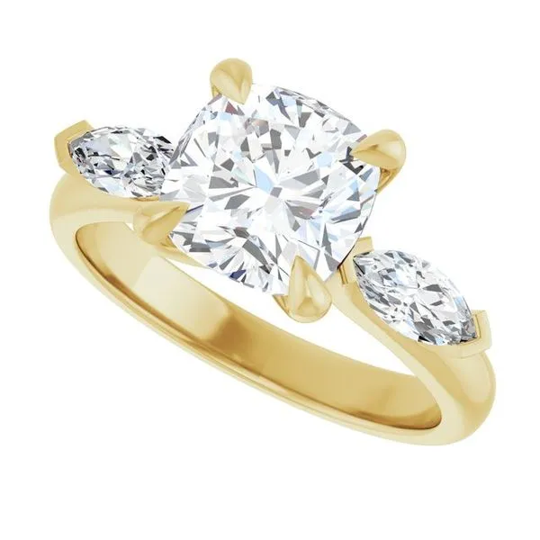 Claw-Prong Three-Stone Engagement Ring Image 5 Don's Jewelry & Design Washington, IA