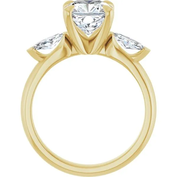 Claw-Prong Three-Stone Engagement Ring Image 2 Don's Jewelry & Design Washington, IA