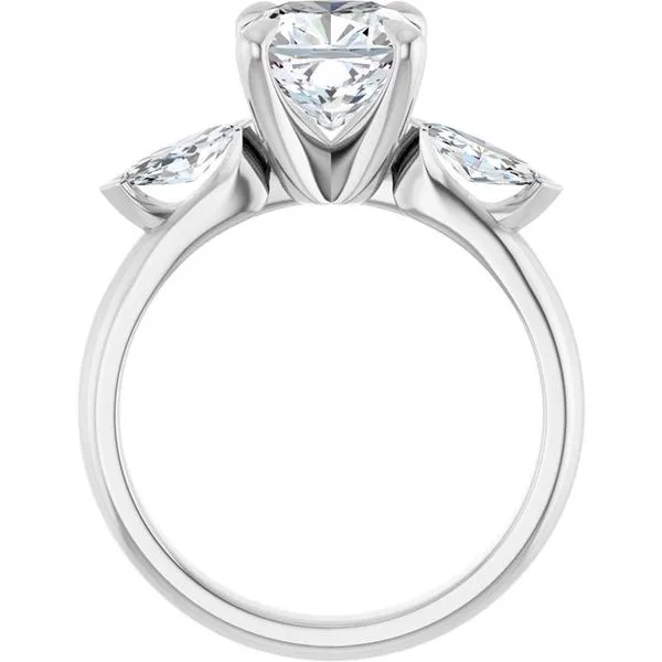 Claw-Prong Three-Stone Engagement Ring Image 2 Jimmy Smith Jewelers Decatur, AL