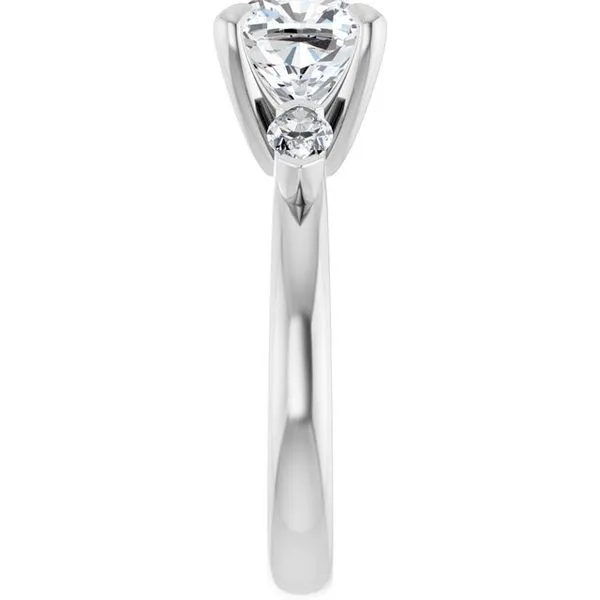 Claw-Prong Three-Stone Engagement Ring Image 4 Hudson Valley Goldsmith New Paltz, NY