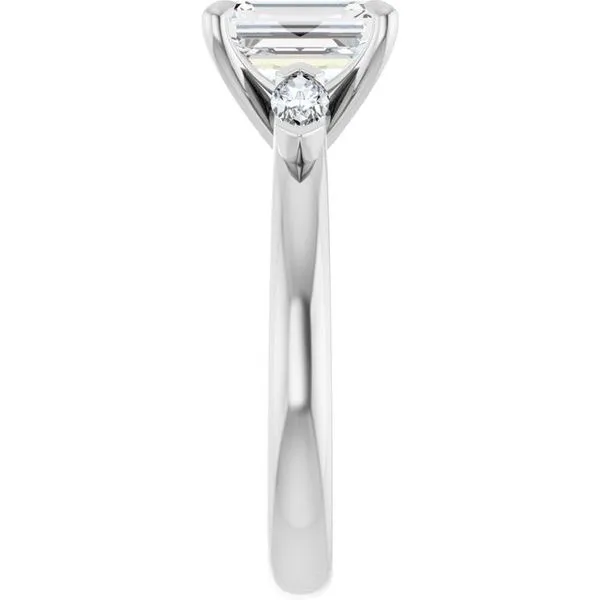 Claw-Prong Three-Stone Engagement Ring Image 4 Mark Jewellers La Crosse, WI