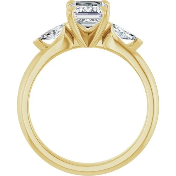 Claw-Prong Three-Stone Engagement Ring Image 2 Natale Jewelers Sewell, NJ