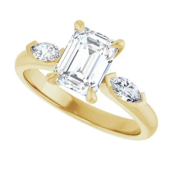 Claw-Prong Three-Stone Engagement Ring Image 5 Don's Jewelry & Design Washington, IA