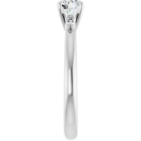 Claw-Prong Three-Stone Engagement Ring Image 4 Raleigh Diamond Fine Jewelry Raleigh, NC