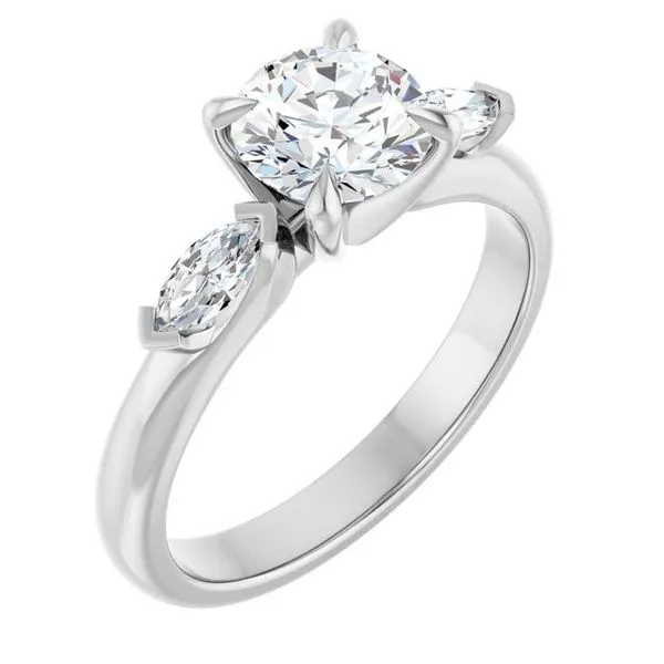 Claw-Prong Three-Stone Engagement Ring Vulcan's Forge LLC KANSAS CITY, MO