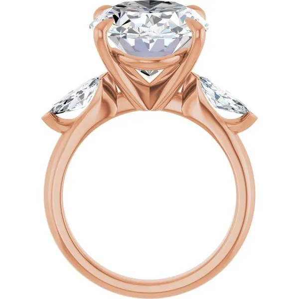 Claw-Prong Three-Stone Engagement Ring Image 2 J. West Jewelers Round Rock, TX