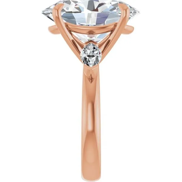 Claw-Prong Three-Stone Engagement Ring Image 4 The Jewelry Source El Segundo, CA