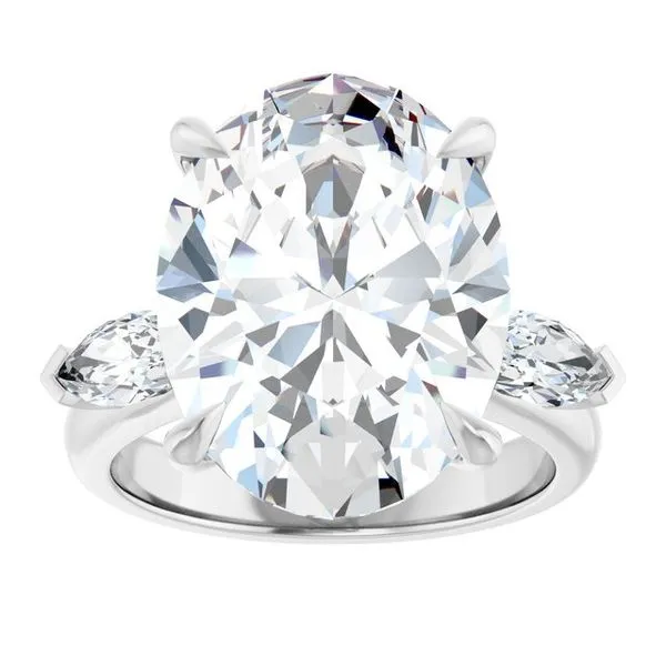 Claw-Prong Three-Stone Engagement Ring Image 3 The Jewelry Source El Segundo, CA