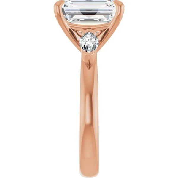 Claw-Prong Three-Stone Engagement Ring Image 4 Futer Bros Jewelers York, PA