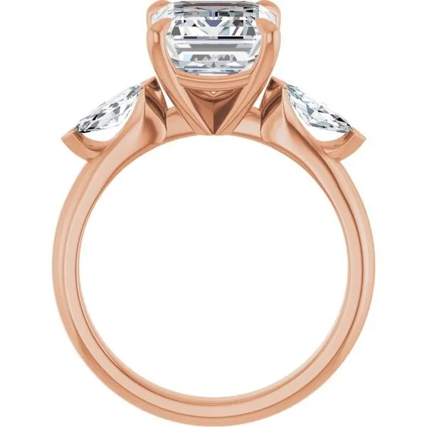 Claw-Prong Three-Stone Engagement Ring Image 2 Stuart Benjamin & Co. Jewelry Designs San Diego, CA