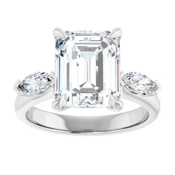 Claw-Prong Three-Stone Engagement Ring Image 3 Arezzo Jewelers Elmwood Park, IL