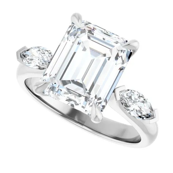 Claw-Prong Three-Stone Engagement Ring Image 5 Shipley's Fine Jewelry Hampstead, MD