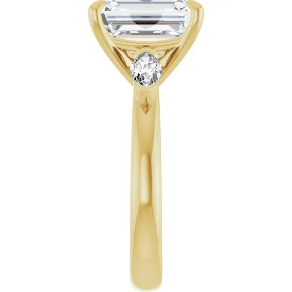 Claw-Prong Three-Stone Engagement Ring Image 4 Michael Szwed Jewelers Longmeadow, MA