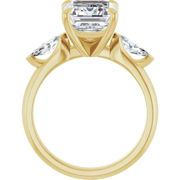 Claw-Prong Three-Stone Engagement Ring Image 2 JF Jones Jewelers Rochester, NY