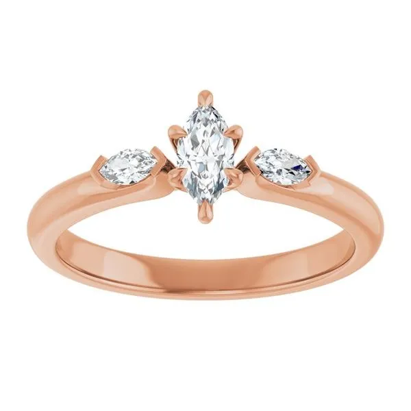Claw-Prong Three-Stone Engagement Ring Image 3 Austin's Fine Diamonds & Jewelry Lyndhurst, NJ