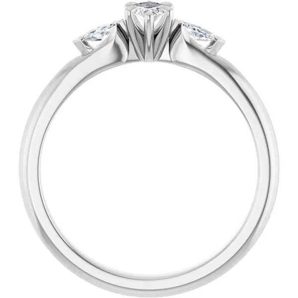 Claw-Prong Three-Stone Engagement Ring Image 2 J. Thomas Jewelers Rochester Hills, MI