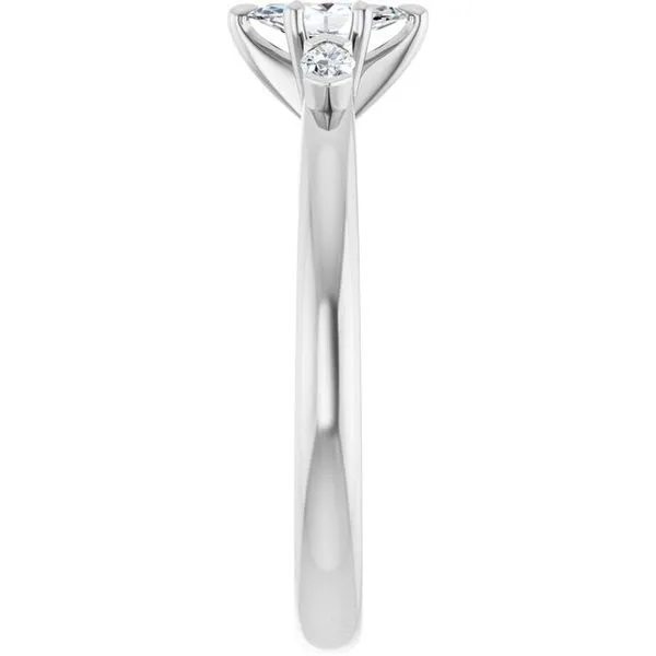 Claw-Prong Three-Stone Engagement Ring Image 4 Arezzo Jewelers Elmwood Park, IL