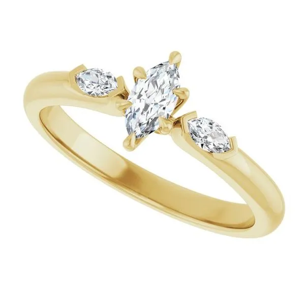 Claw-Prong Three-Stone Engagement Ring Image 5 Don's Jewelry & Design Washington, IA