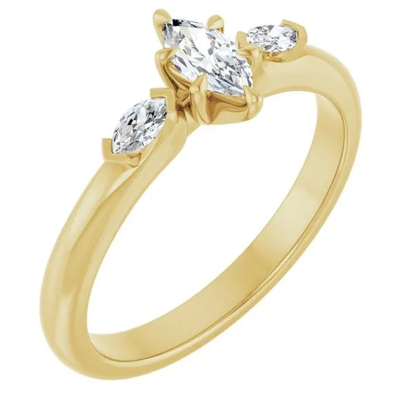 Claw-Prong Three-Stone Engagement Ring JF Jones Jewelers Rochester, NY