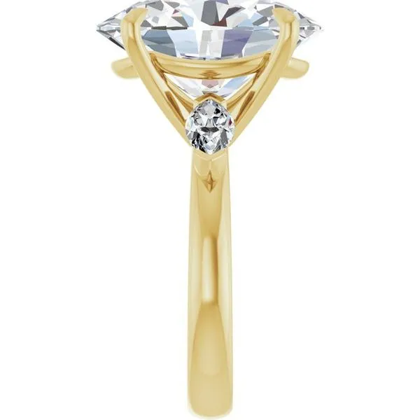 Claw-Prong Three-Stone Engagement Ring Image 4 J. Thomas Jewelers Rochester Hills, MI