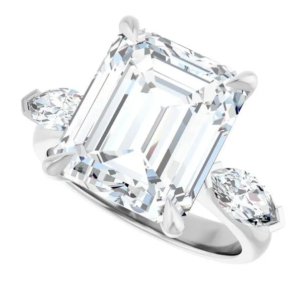 Claw-Prong Three-Stone Engagement Ring Image 5 Clater Jewelers Louisville, KY