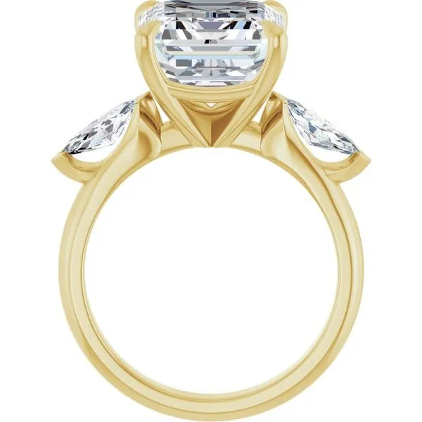 Claw-Prong Three-Stone Engagement Ring Image 2 JF Jones Jewelers Rochester, NY