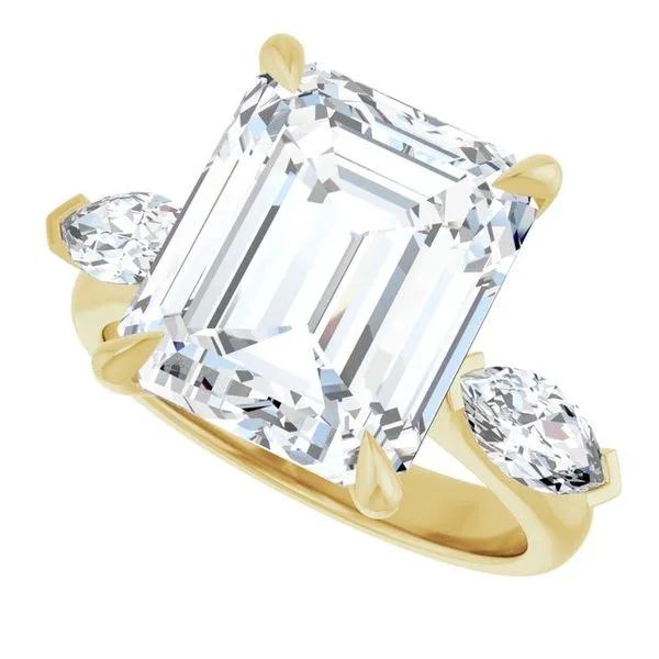 Claw-Prong Three-Stone Engagement Ring Image 5 JF Jones Jewelers Rochester, NY