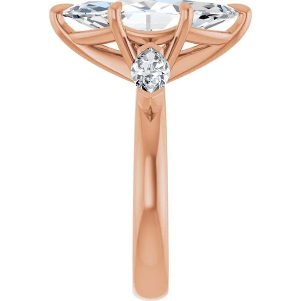 Claw-Prong Three-Stone Engagement Ring Image 4 Vulcan's Forge LLC KANSAS CITY, MO