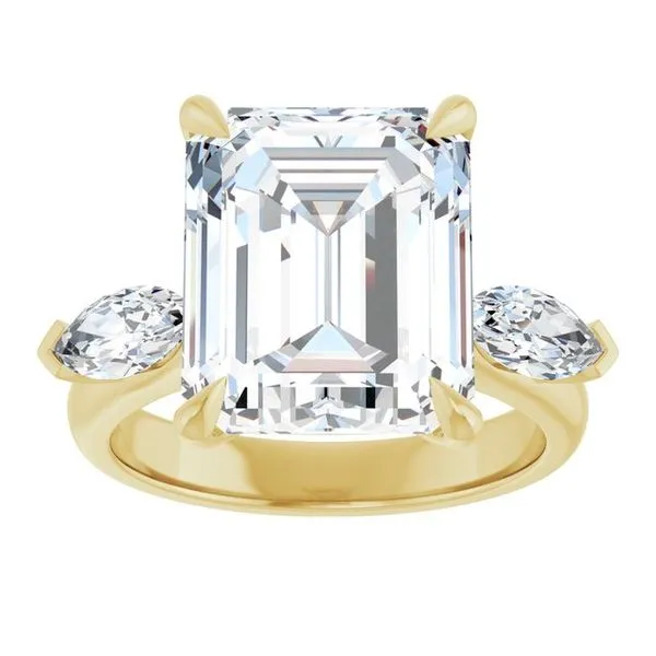 Claw-Prong Three-Stone Engagement Ring Image 3 Arezzo Jewelers Elmwood Park, IL