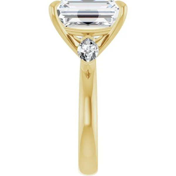 Claw-Prong Three-Stone Engagement Ring Image 4 Don's Jewelry & Design Washington, IA