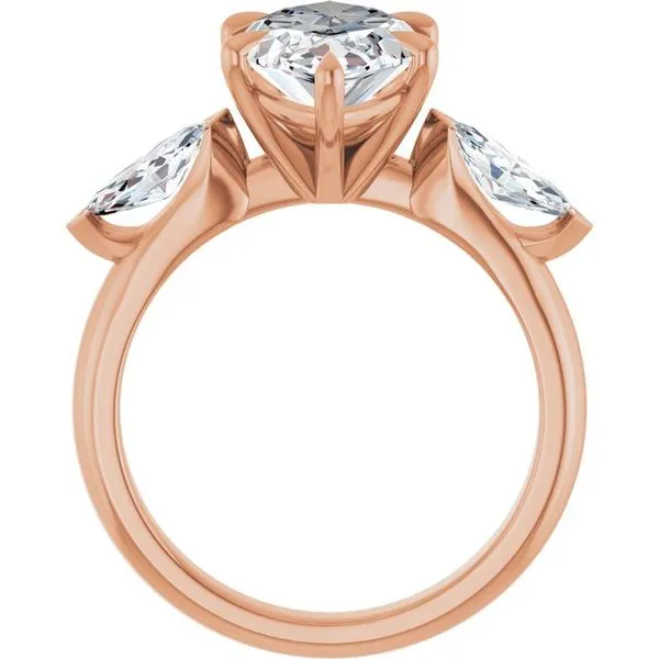 Claw-Prong Three-Stone Engagement Ring Image 2 Arezzo Jewelers Elmwood Park, IL