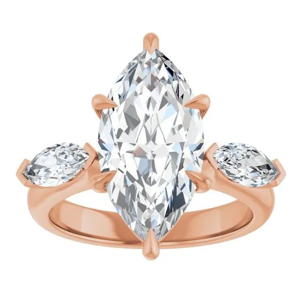 Claw-Prong Three-Stone Engagement Ring Image 3 Raleigh Diamond Fine Jewelry Raleigh, NC