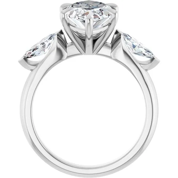 Claw-Prong Three-Stone Engagement Ring Image 2 Raleigh Diamond Fine Jewelry Raleigh, NC