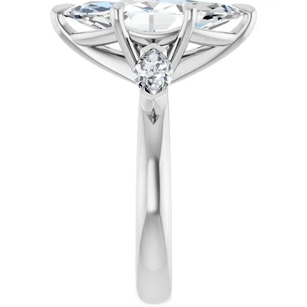 Claw-Prong Three-Stone Engagement Ring Image 4 The Jewelry Source El Segundo, CA