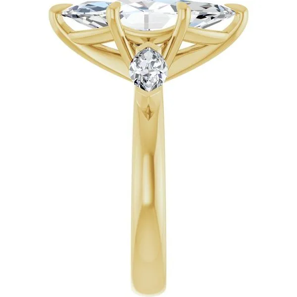 Claw-Prong Three-Stone Engagement Ring Image 4 J. Thomas Jewelers Rochester Hills, MI