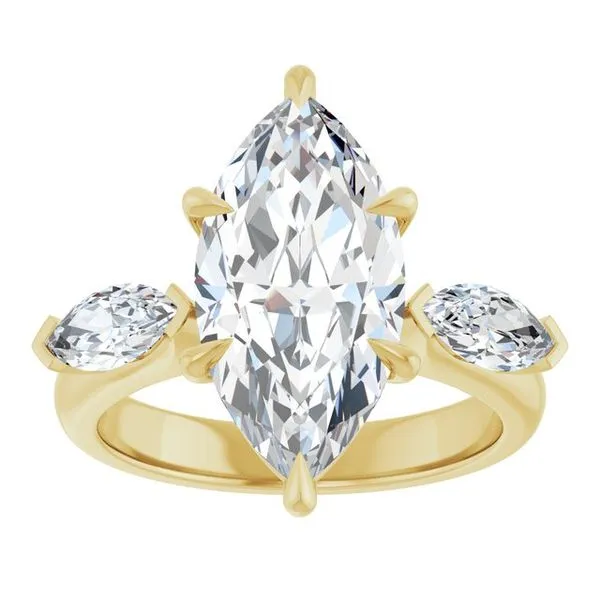 Claw-Prong Three-Stone Engagement Ring Image 3 Michael Szwed Jewelers Longmeadow, MA