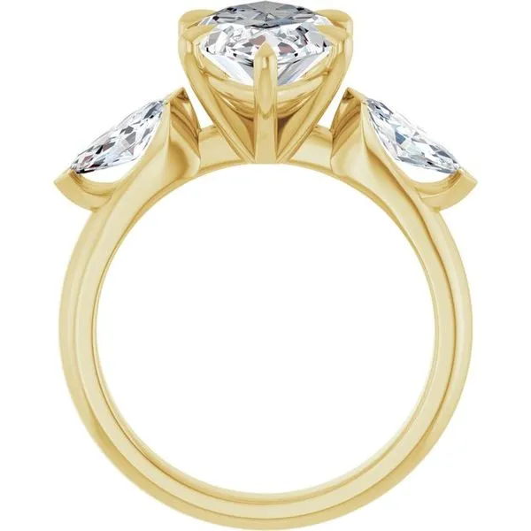 Claw-Prong Three-Stone Engagement Ring Image 2 Vulcan's Forge LLC KANSAS CITY, MO