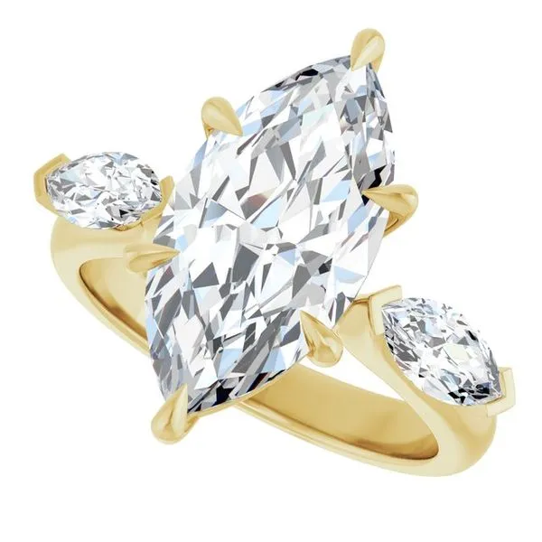 Claw-Prong Three-Stone Engagement Ring Image 5 JF Jones Jewelers Rochester, NY