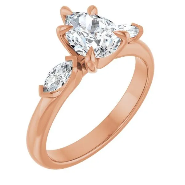 Claw-Prong Three-Stone Engagement Ring J. West Jewelers Round Rock, TX