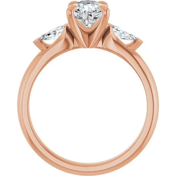 Claw-Prong Three-Stone Engagement Ring Image 2 Northwood Jewelers Northwood, OH