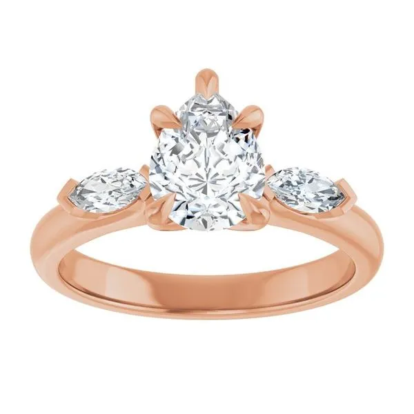 Claw-Prong Three-Stone Engagement Ring Image 3 Shipley's Fine Jewelry Hampstead, MD