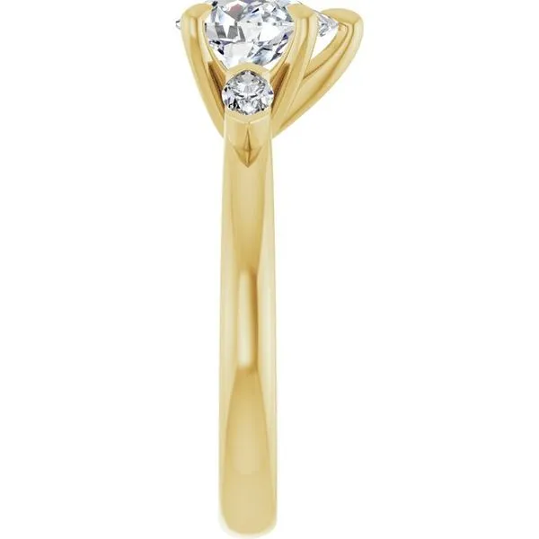 Claw-Prong Three-Stone Engagement Ring Image 4 Arezzo Jewelers Elmwood Park, IL