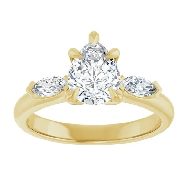 Claw-Prong Three-Stone Engagement Ring Image 3 Paul James Jewelers Angels Camp, CA