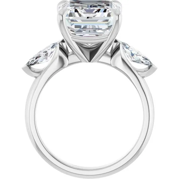 Claw-Prong Three-Stone Engagement Ring Image 2 Don's Jewelry & Design Washington, IA