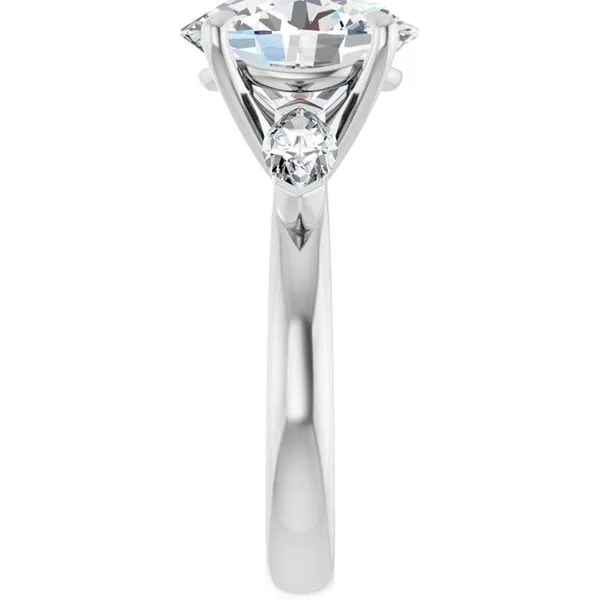 Claw-Prong Three-Stone Engagement Ring Image 4 Shipley's Fine Jewelry Hampstead, MD