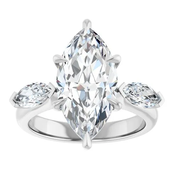 Claw-Prong Three-Stone Engagement Ring Image 3 Mark Jewellers La Crosse, WI
